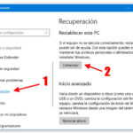 Restaurar PC de fabrica Windows 10